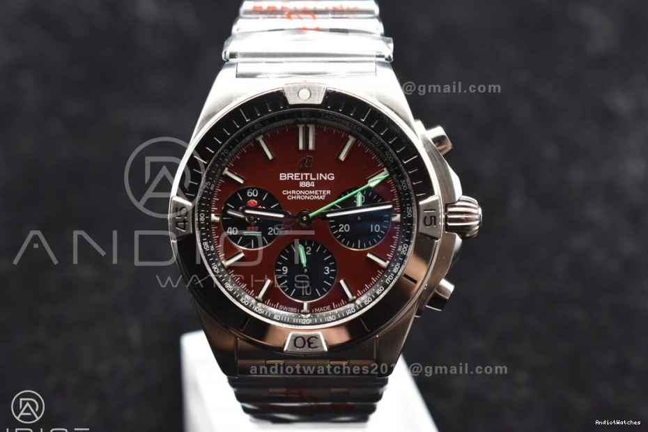 SS Bracelet 44mm B01 Chronomat Edition Best 1:1 FashionForward BLSF On Red SS 547 A Dial 1213